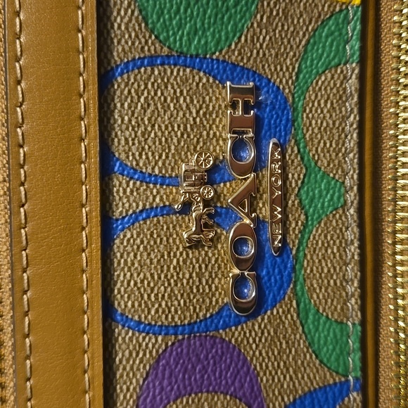 Coach Rowan Rainbow Signature Satchel with removable Crossbody Strap - Picture 13 of 16